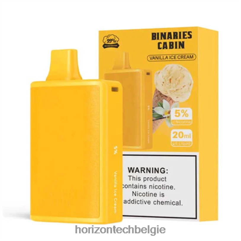 Horizon Tech Company - HorizonTech Binaries Cabin wegwerp 20 ml 2684P76 vanille-ijs