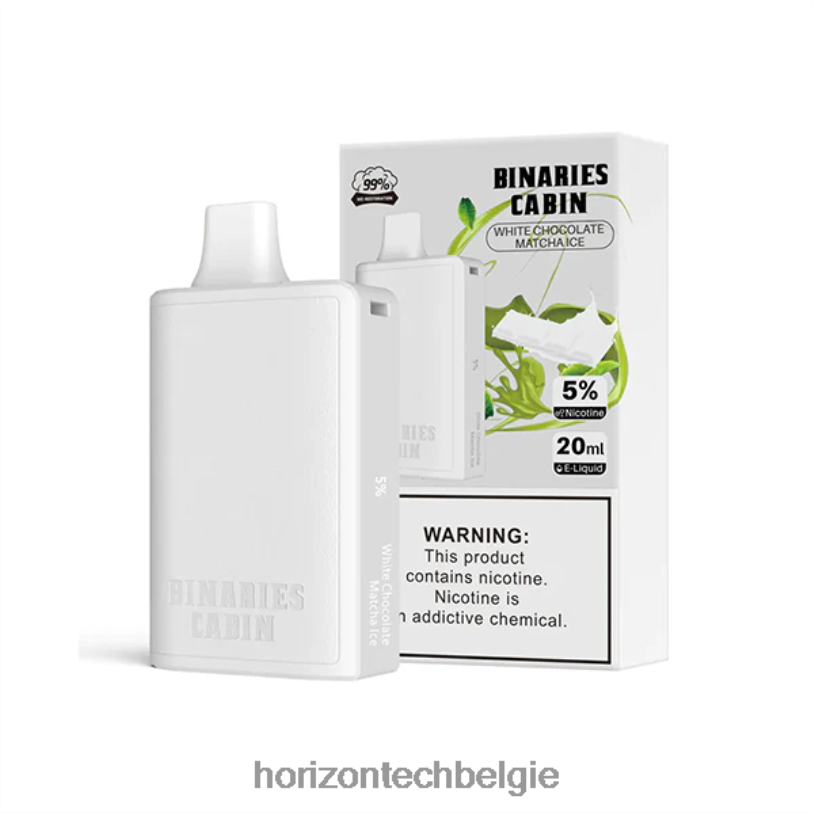 Horizontech Brussel - HorizonTech Binaries Cabin wegwerp 20 ml 2684P72 matcha-ijs van witte chocolade