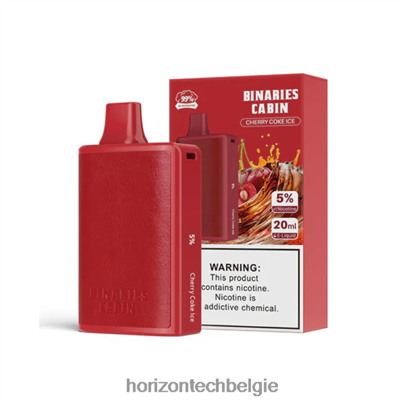 Horizontech Disposable Vape - HorizonTech Binaries Cabin wegwerp 20 ml 2684P54 kersencola-ijs