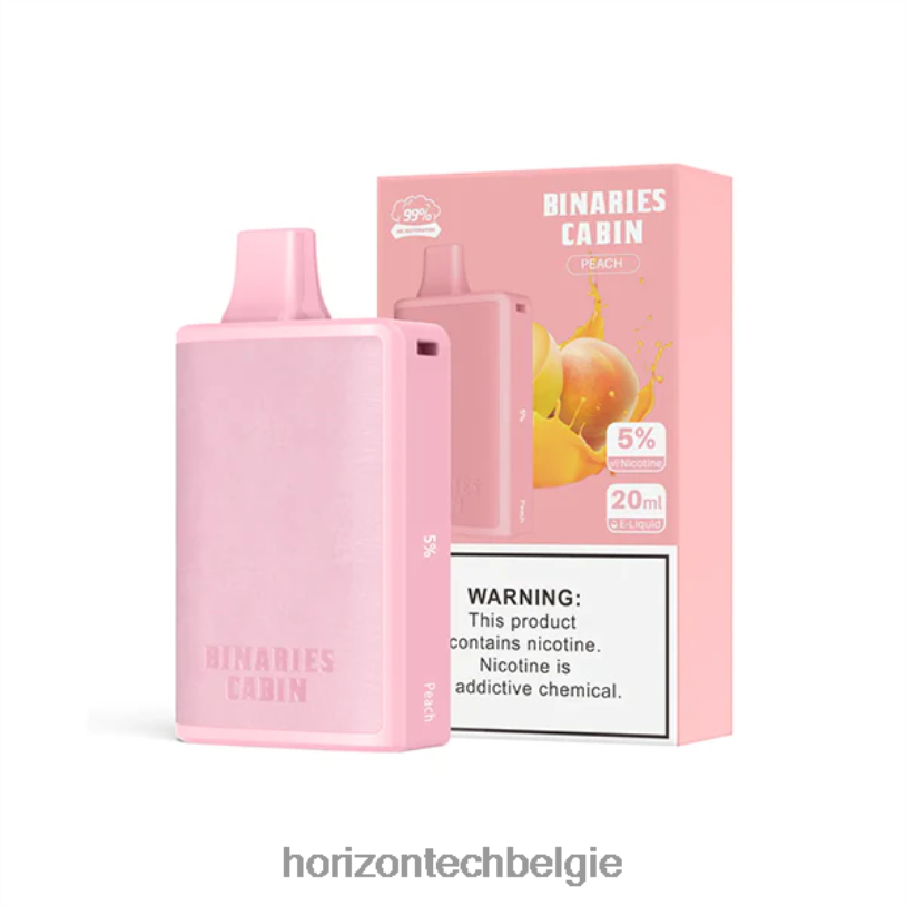 Horizontech Disposable Vape - HorizonTech Binaries Cabin wegwerp 20 ml 2684P64 perzik