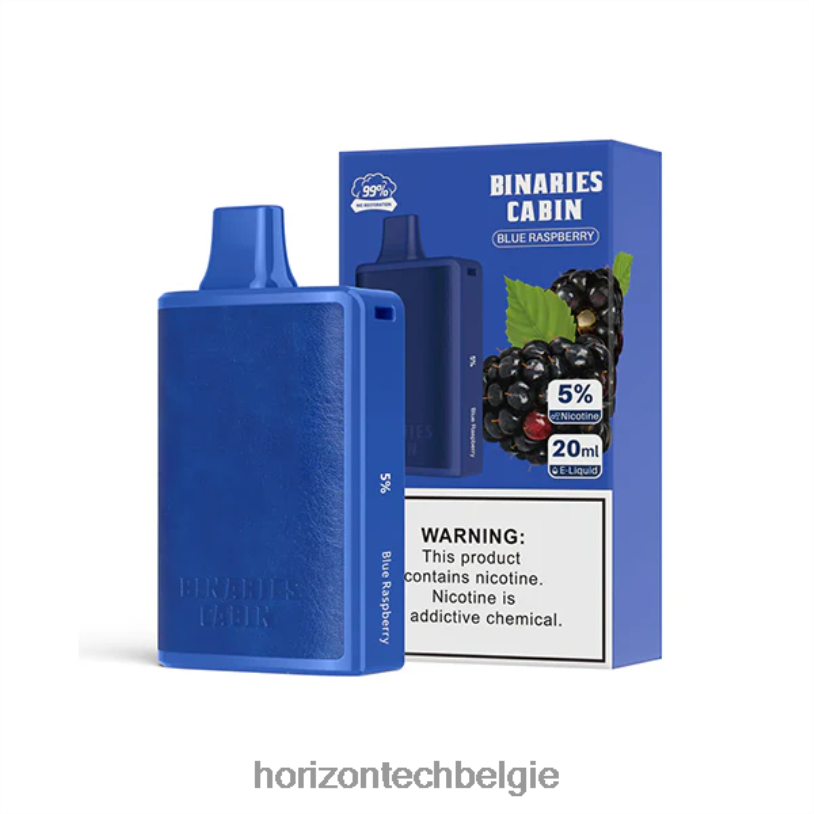 Horizontech Vape België - HorizonTech Binaries Cabin wegwerp 20 ml 2684P53 blauwe framboos