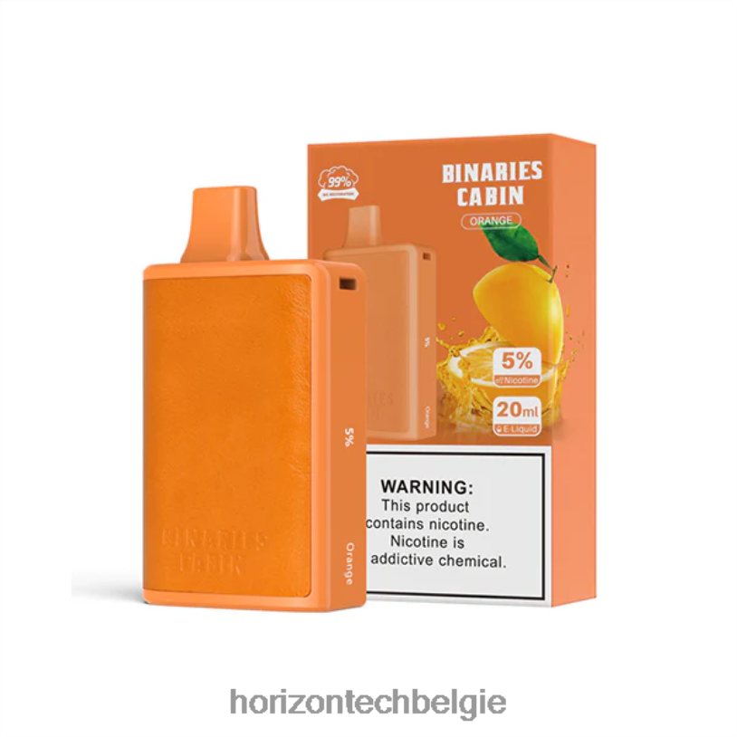 Horizontech Vape België - HorizonTech Binaries Cabin wegwerp 20 ml 2684P63 oranje