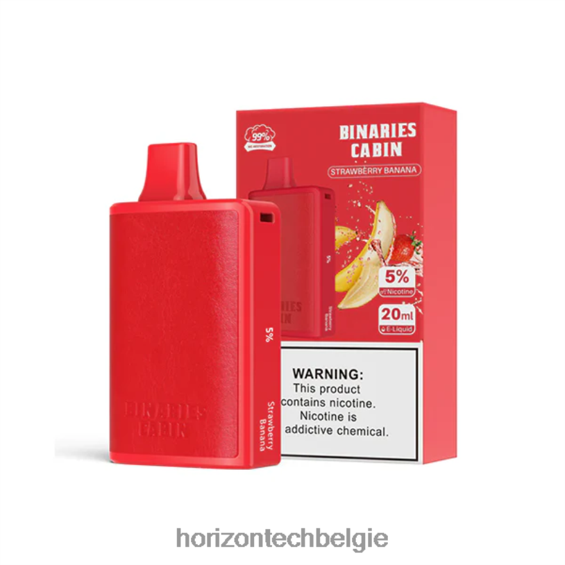 Horizontech Vape - HorizonTech Binaries Cabin wegwerp 20 ml 2684P69 aardbei banaan