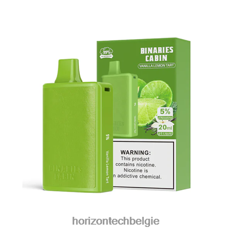 Horizontech Vape Kit - HorizonTech Binaries Cabin wegwerp 20 ml 2684P70 vanille-citroentaart